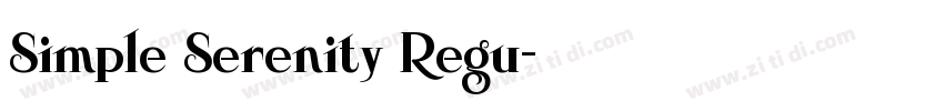 Simple Serenity Regu字体转换